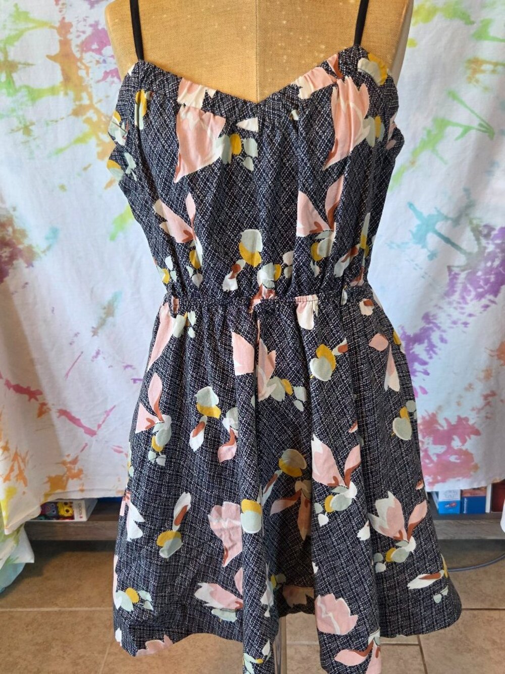Kimchi Blue Paintstroke Fit & Flare Dress with Removable Straps